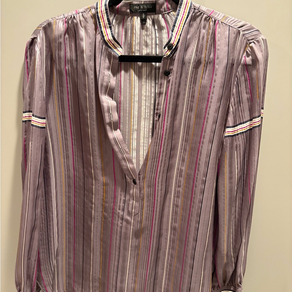 rag & bone Multicolor Striped Blouse